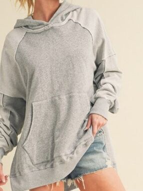 Oversized Hoodie Exposed Seams